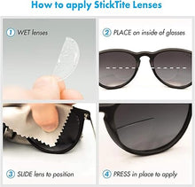 画像をギャラリービューアに読み込む, JETAKU Spectacles Lenses, Stick on bifocal lens, goggles and glasses into magnified, Reusable lenses
