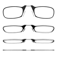 JETAKU Round Clip On Nose Glasses, Watching Rimless Glasses For Women /Men, Easy To Carry, Folding